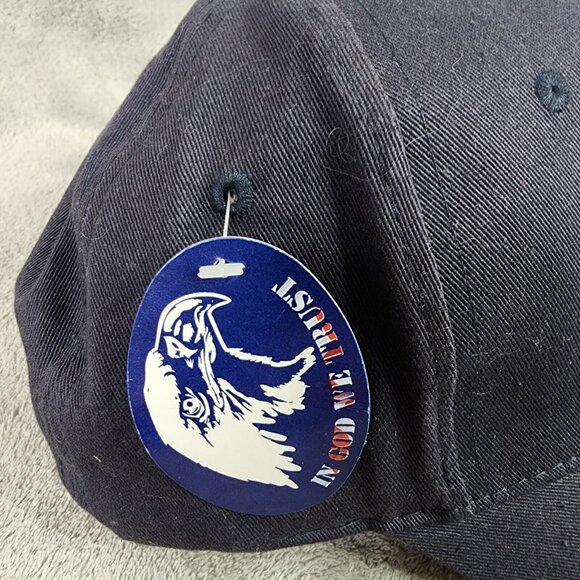 US NAVY USN SIDE AMERICAN FLAG USA FLAG BALL CAP HAT NAVY ADJUSTABLE - Picture 9 of 9